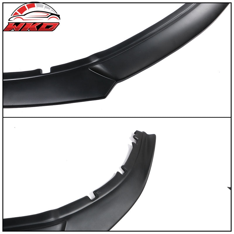 Fits 13-14 Ford Mustang IKON Style Front Bumper Lip Spoiler Unpainted Black PP