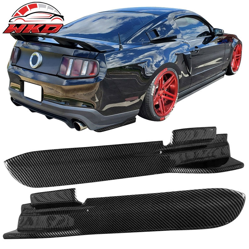 Wholesale  10-14 Ford Mustang LS Style 2PC Rear Bumper Lip Aprons PP Carbon Fiber Print