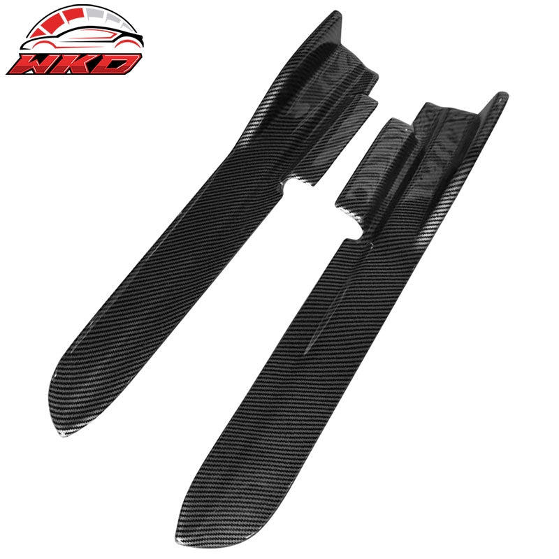 Fit 10-14 Ford Mustang LS Style 2PC Rear Bumper Lip Aprons PP Carbon Fiber Print