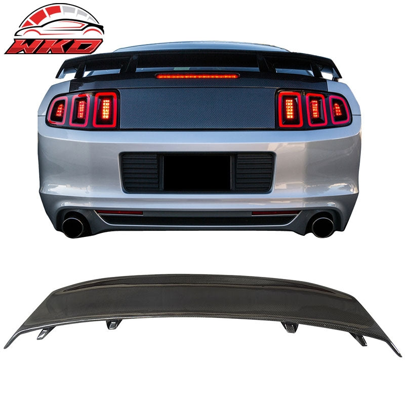 Fits 10-14 Ford Mustang LS Style Trunk Spoiler Wing - Matte Carbon Fiber