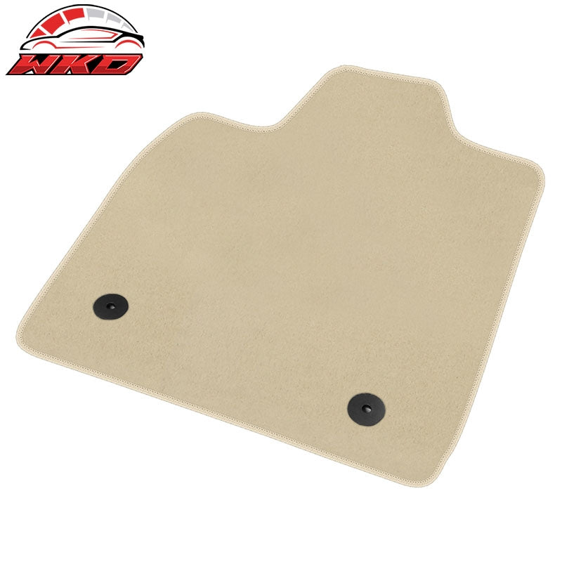 Fits 21-26 Ford Mustang Mach-E Front Rear Floor Mats Liner Carpets Nylon Beige