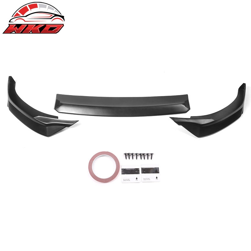 Fits 21-23 Ford Mustang Mach-E Matte Black Front Bumper Lip Spoiler Splitter 3PC