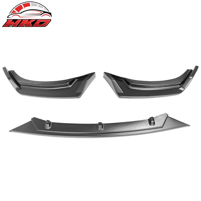Fits 21-23 Ford Mustang Mach-E GT 3PCS Front Bumper Lip Spoiler PP Matte Black