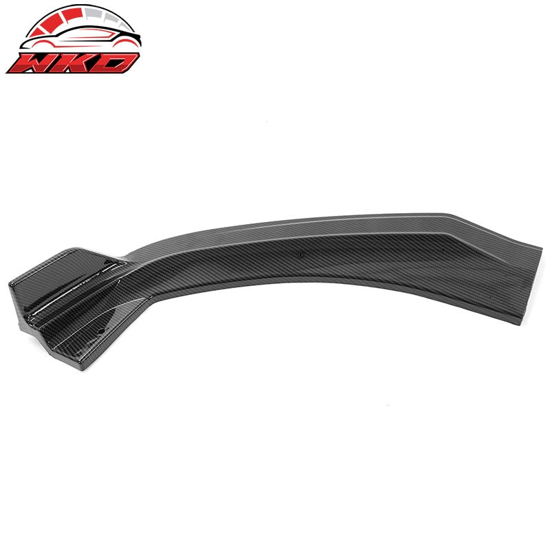 Fits 21-26 Ford Mustang Mach-E IKON Carbon Fiber Print Front Bumper Lip PP 3PCS
