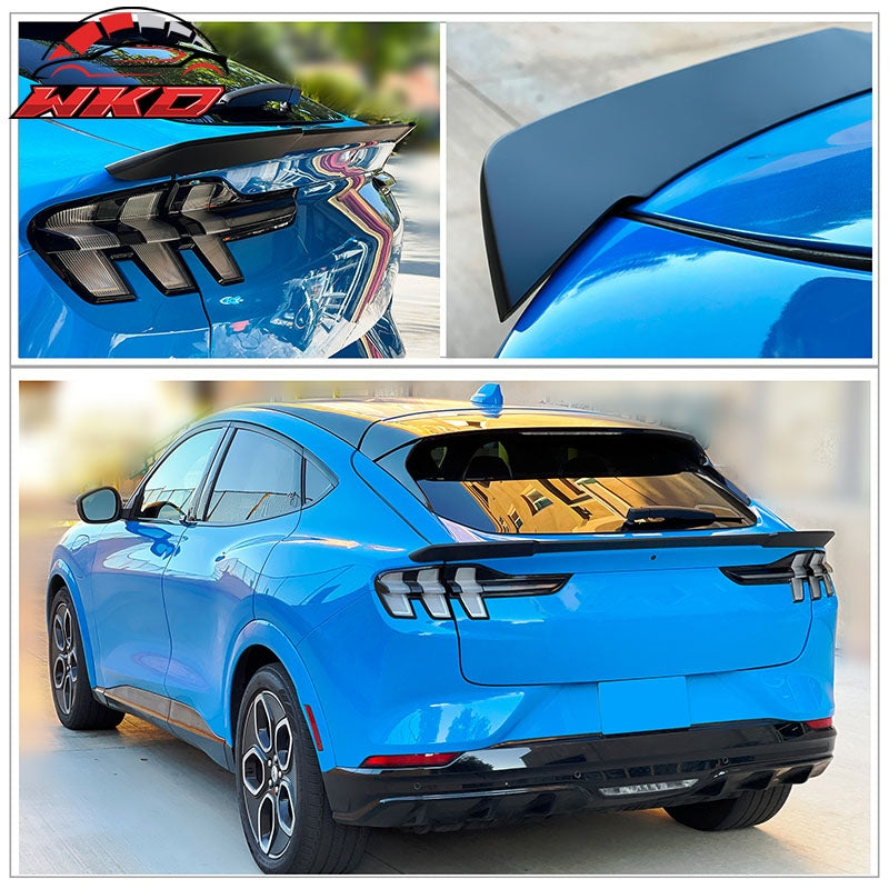 Fits 21-26 Ford Mustang Mach-E R Style Rear Trunk Lid Spoiler Wing Lip Unpainted