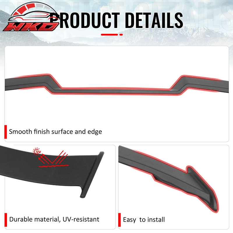 Wholesale 21-26 Ford Mustang Mach-E Trunk Spoiler Unpainted Black ABS Rear Deck Wing - Wikond Auto