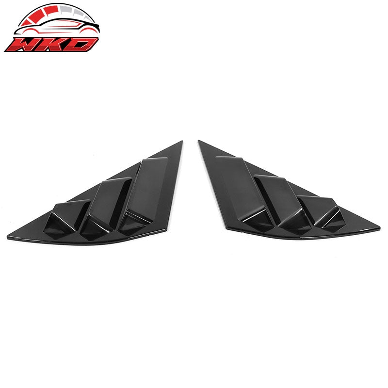 Fits 21-24 Ford Mustang Mach-E 2PC Side Window Louver 3 Vents Cover Unpainted PC