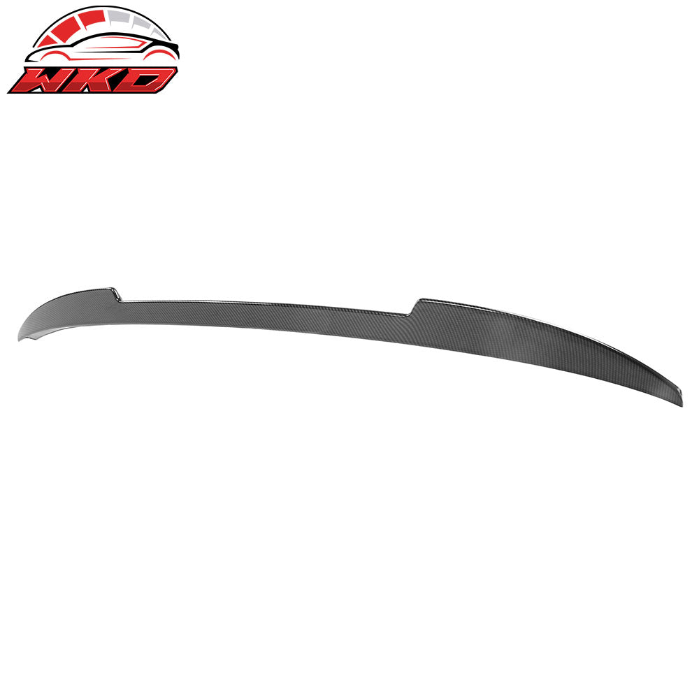 Fits 21-25 Ford Mustang Mach-E 4DR IKON Carbon Fiber Print MID Trunk Spoiler ABS