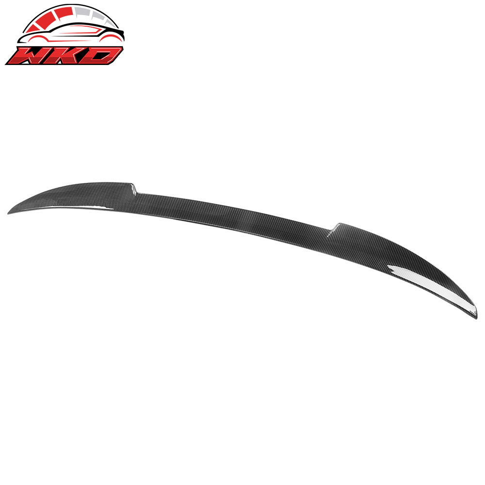 Fits 21-25 Ford Mustang Mach-E 4DR IKON Carbon Fiber Print MID Trunk Spoiler ABS