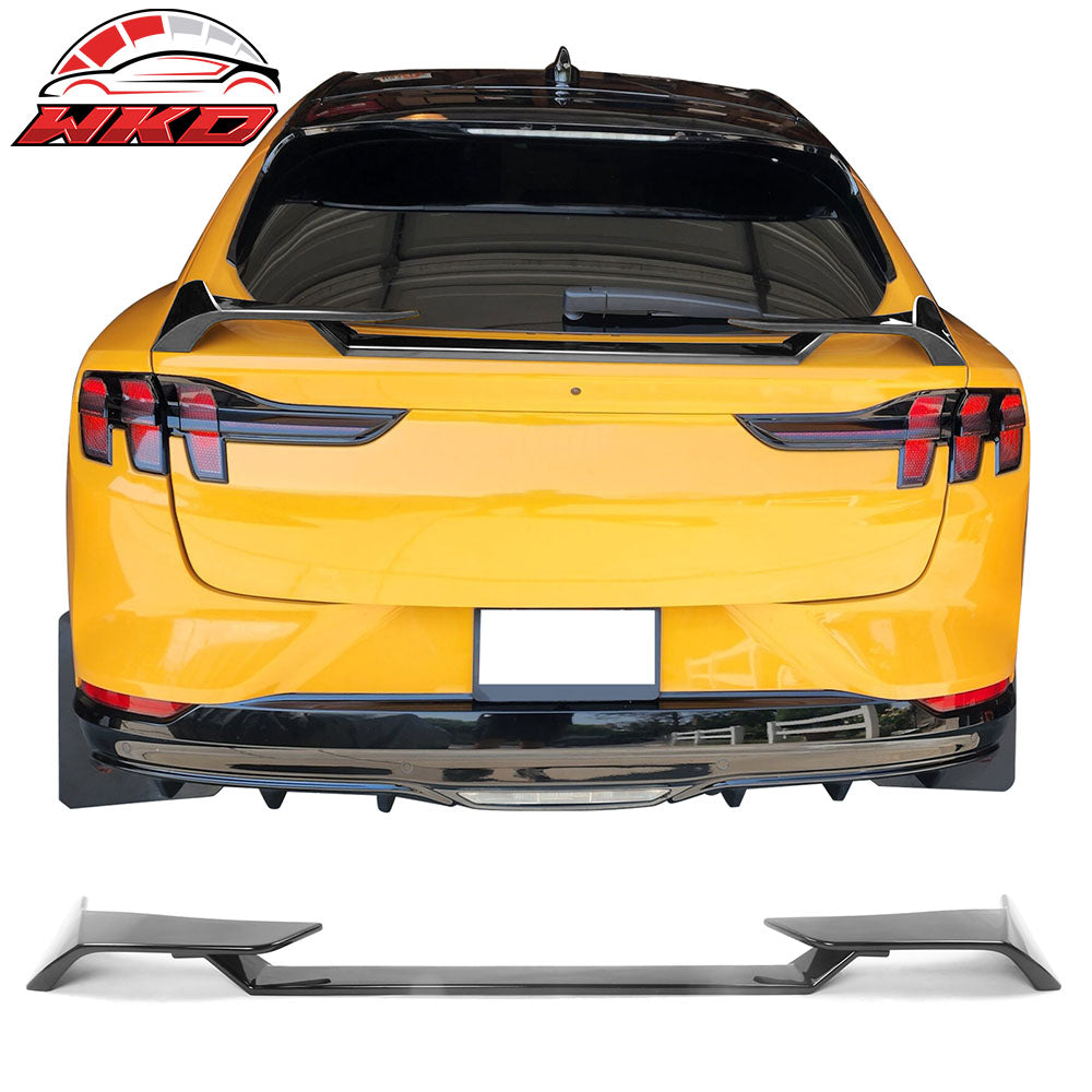 For 21-25 Ford Mustang Mach-E 4-Door Gloss Black MID Rear Trunk Spoiler ABS 3PCS