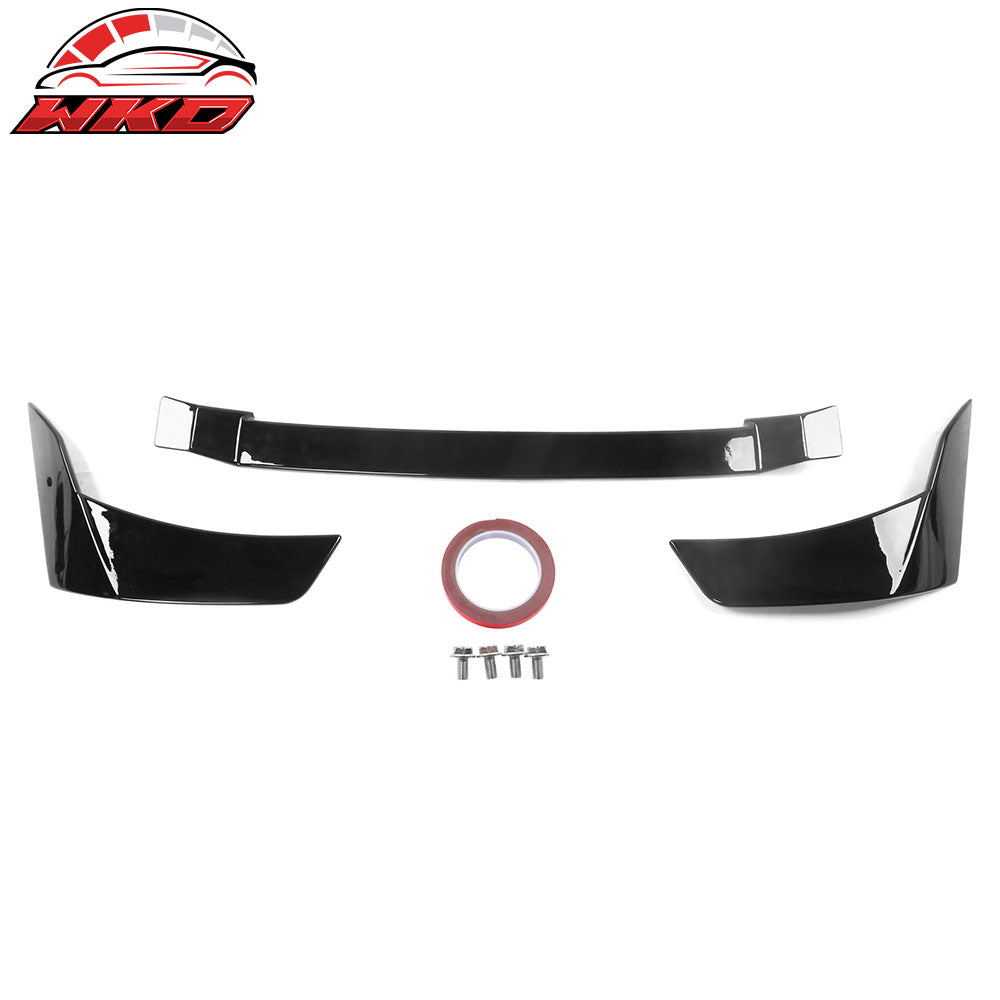 For 21-25 Ford Mustang Mach-E 4-Door Gloss Black MID Rear Trunk Spoiler ABS 3PCS