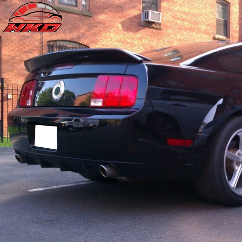 Fits 05-09 Ford Mustang Matte Black OE Style Rear Trunk Lid Spoiler Wing Lip ABS