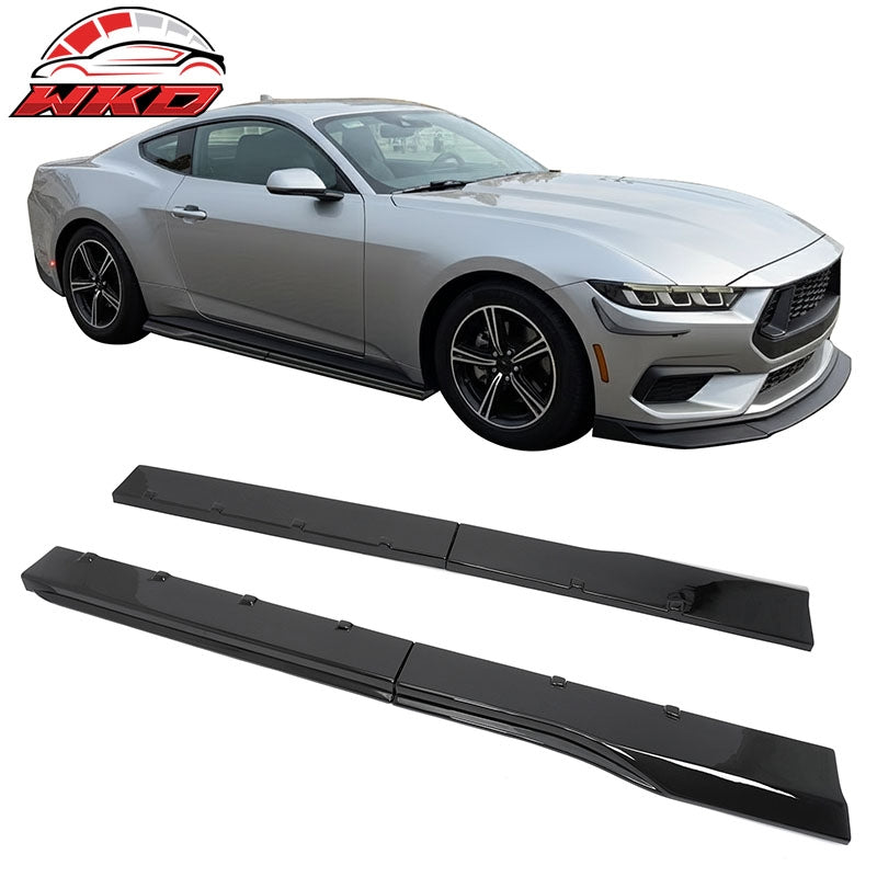 Wholesale For 24-26 Ford Mustang R Style 2PCS Side Skirts Add On Splitters Gloss Black ABS