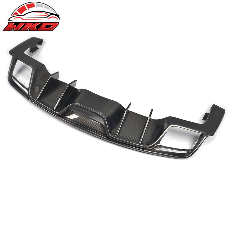 Fits 15-17 Ford Mustang Coupe JC Style Rear Bumper Diffuser Matte Carbon Fiber