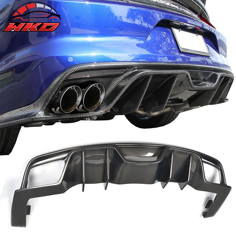 Fits 15-17 Ford Mustang S550 Coupe JC Style Rear Diffuser Spoiler Carbon Fiber