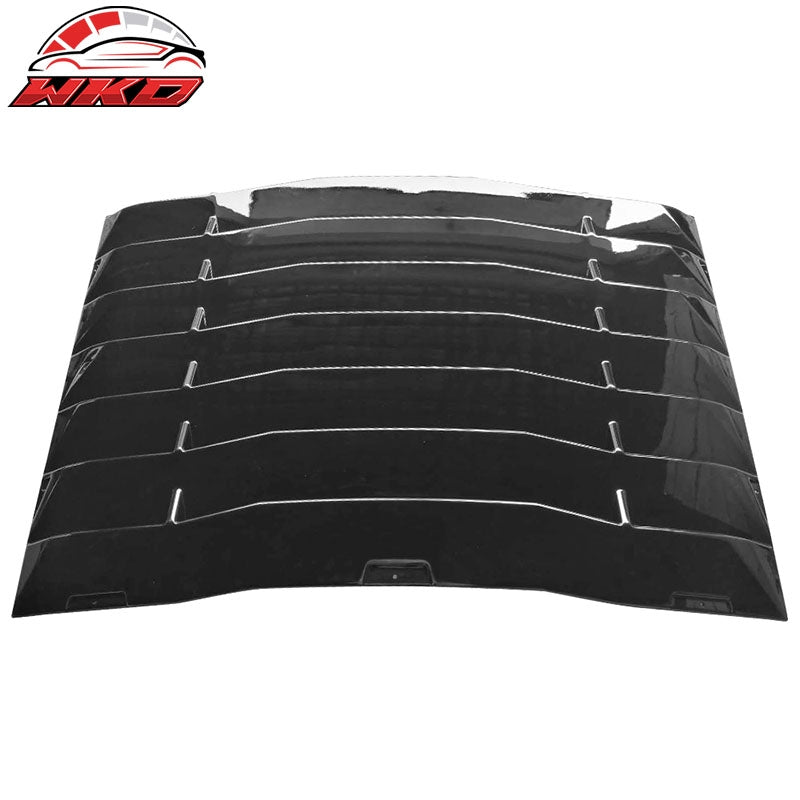 Fits 05-14 Ford Mustang IKON Style Rear Window Louver Sun Shade Vent Gloss Black