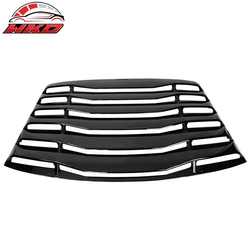 Fits 99-04 Ford Mustang IKON Style Gloss Black Rear Window Louver Shade Cover