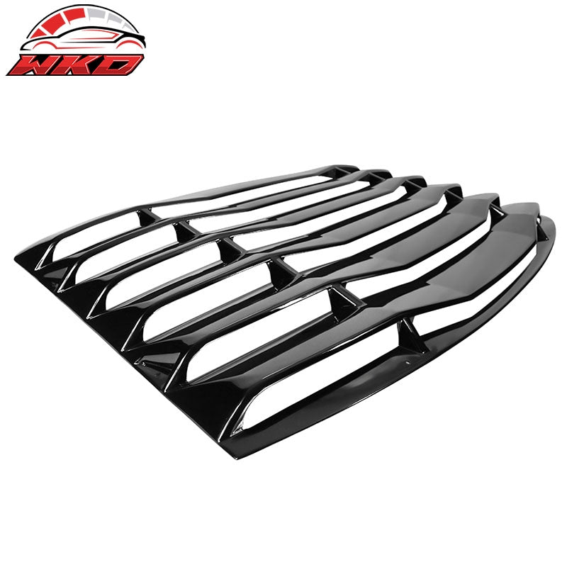 Fits 99-04 Ford Mustang IKON Style Gloss Black Rear Window Louver Shade Cover