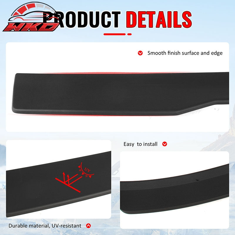 Fits 24-26 Ford Mustang S650 Coupe OE Style Rear Roof Spoiler Matte Black ABS