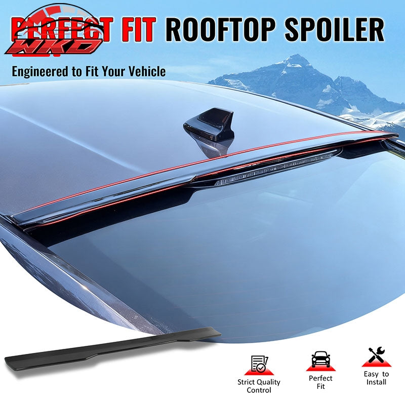 Fits 24-26 Ford Mustang S650 Coupe OE Style Rear Roof Spoiler Gloss Black ABS