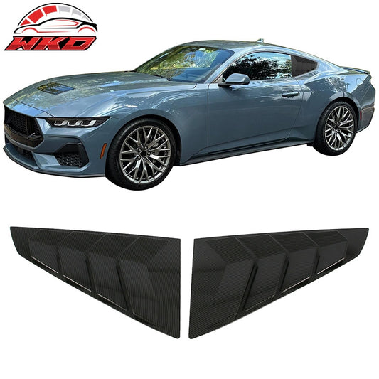 Wholesale 24-26 Ford Mustang S650 Coupe Side Window Louvers Scoop Carbon Fiber Print - Wikond Auto