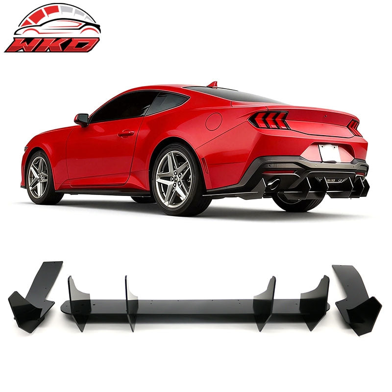 Wholesale 24-26 Ford Mustang S650 EcoBoost GT Rear Bumper Lip Diffuser Gloss Black PP