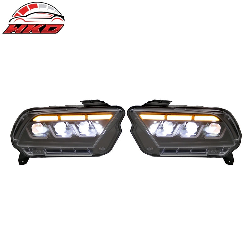 Fits 10-14 Ford Mustang 2024 S650 Style Headlights W/DRL Turn Signal H/L Beam