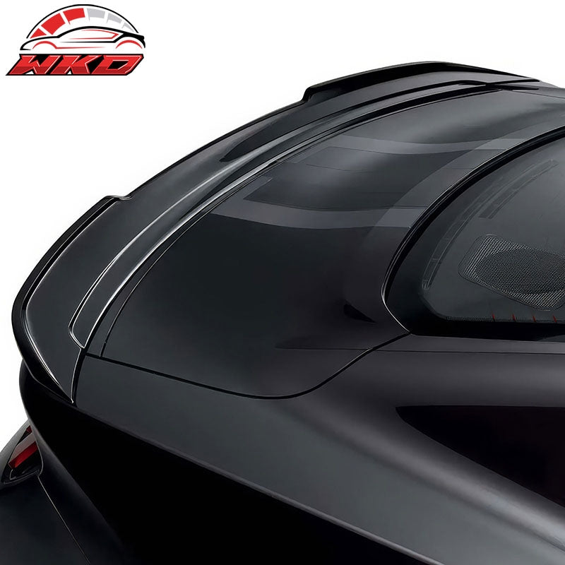Fits 24-26 Ford Mustang S650 Trunk Spoiler DECK Carbon Fiber Print Rear Lid Wing