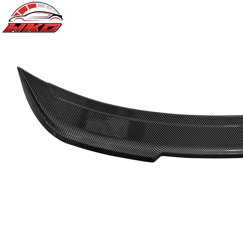 Fits 24-26 Ford Mustang S650 Trunk Spoiler DECK Carbon Fiber Print Rear Lid Wing