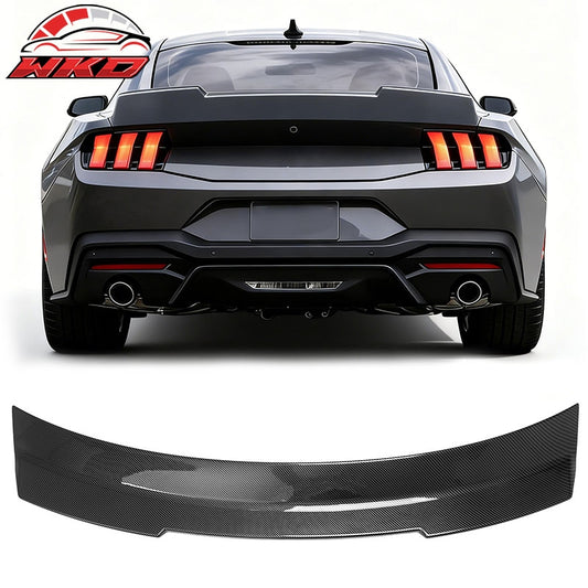 Wholesale For 24-26 Ford Mustang SK Style Duckbill Trunk Spoiler Carbon Fiber Print ABS - Wikond Auto