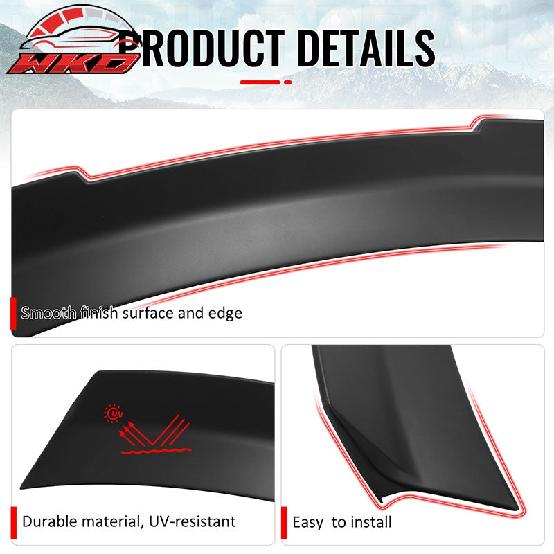 For 24-26 Ford Mustang SK Style Duckbill Trunk Spoiler Matte Black Rear Wing ABS