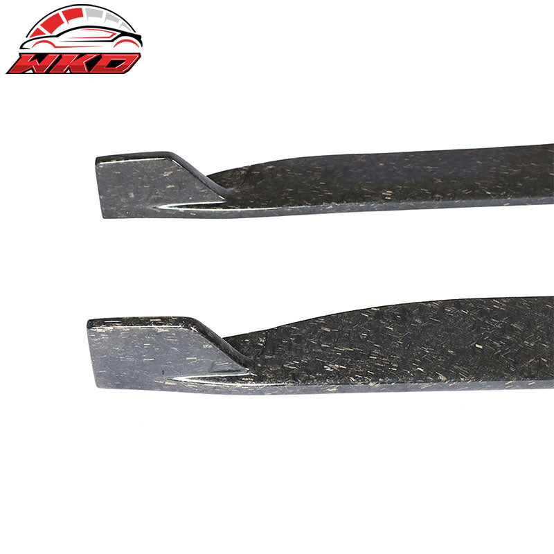 Fits 15-23 Ford Mustang S550 JC Style Side Skirts 2PC Forged Matte Carbon Fiber
