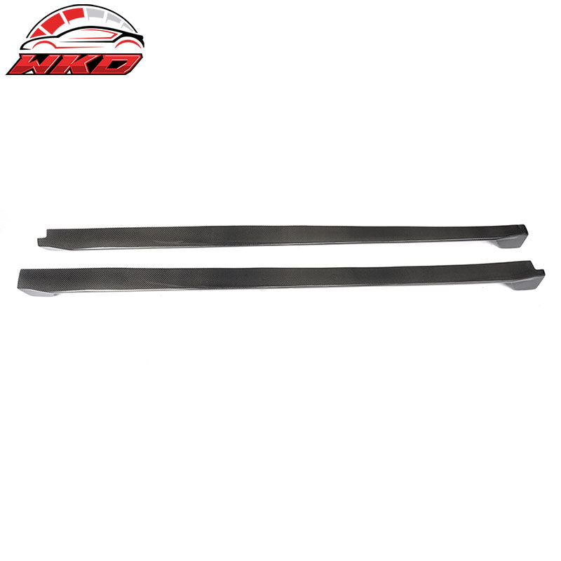 Fits 15-23 Ford Mustang S550 Coupe JC Style 2PCS Side Skirts Matte Carbon Fiber