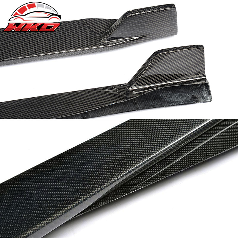Fits 15-23 Ford Mustang S550 Coupe JC Style 2PCS Side Skirts Matte Carbon Fiber