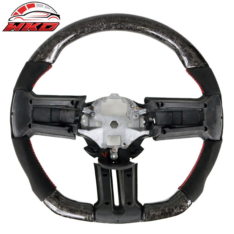 Wholesale 10-14 Mustang Steering Wheel Forged Carbon Fiber Alcantara