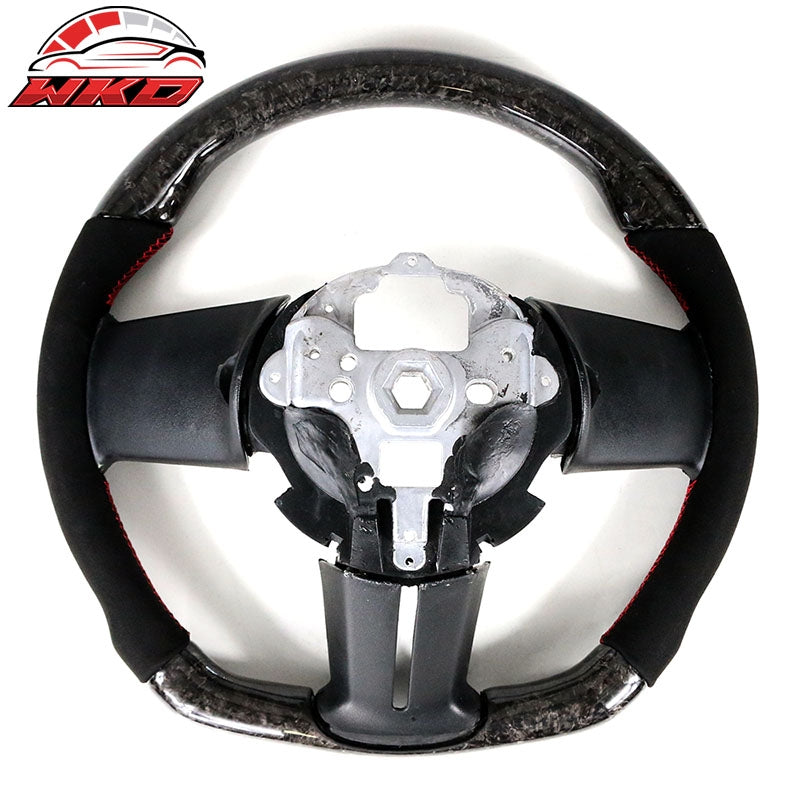 Fits 10-14 Mustang Steering Wheel Forged Carbon Fiber Alcantara