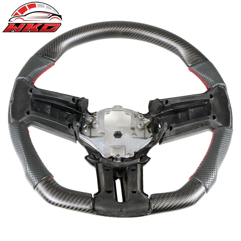 Wholesale 10-14 Ford Mustang Steering Wheel Matte Carbon Fiber Leather