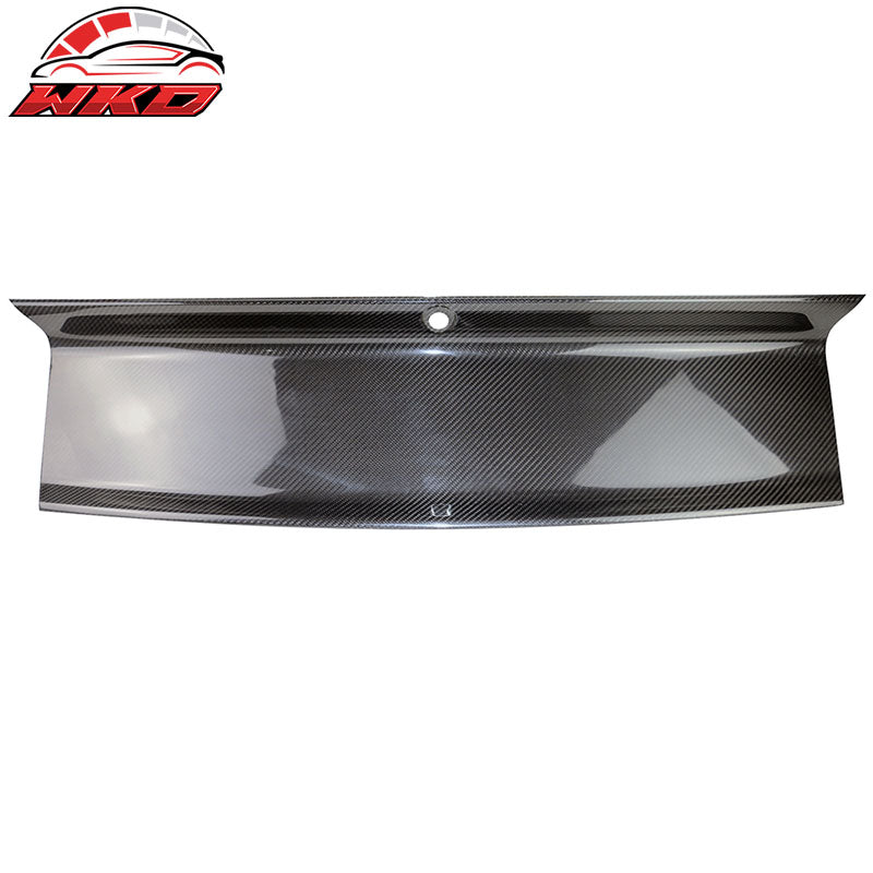 Fits 15-23 Ford Mustang Vintage Style Trunk Boot Cover Panel Matte Carbon Fiber