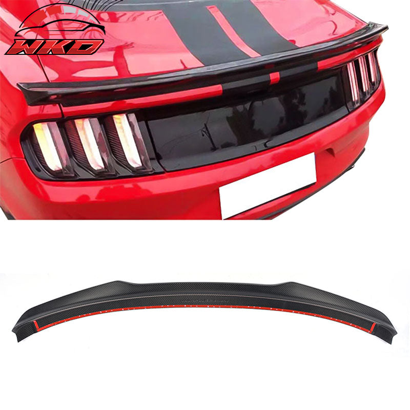 Fits 15-23 Ford Mustang GT Coupe Trunk Spoiler Wing - Matte Carbon Fiber
