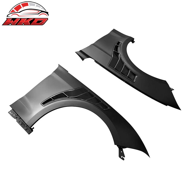 Fits 18-23 Ford Mustang V6/GT/Bullitt GT500KR Style Front Side Fenders- Aluminum