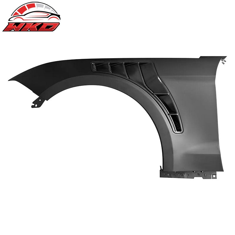 Fits 18-23 Ford Mustang V6/GT/Bullitt GT500KR Style Front Side Fenders- Aluminum