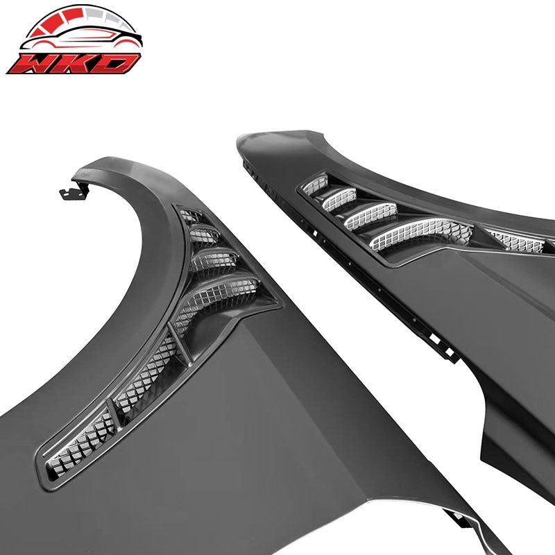 Fits 18-23 Ford Mustang V6/GT/Bullitt GT500KR Style Front Side Fenders- Aluminum