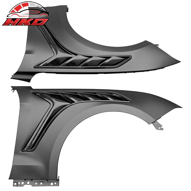 Fits 18-23 Ford Mustang V6/GT/Bullitt GTD Style Front Side Fenders - Aluminum