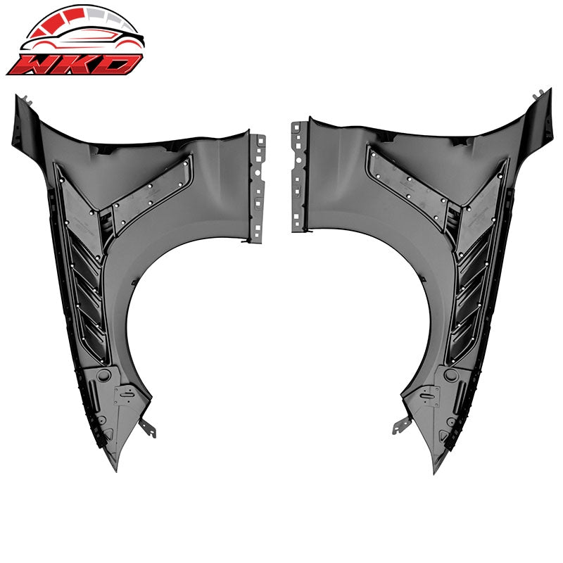 Fits 18-23 Ford Mustang V6/GT/Bullitt GTD Style Front Side Fenders - Aluminum
