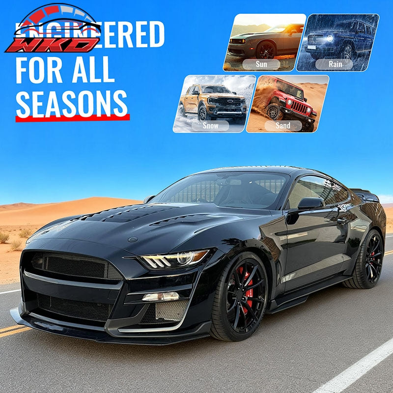 For 15-17 Ford Mustang V6/GT/GT350 20-23 GT500 GT500KR Style Front Hood Aluminum