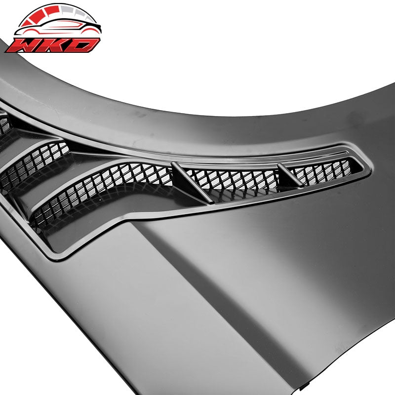 Fits 15-17 Ford Mustang V6/GT GT500KR Style Front Fenders Aluminum Side Panel