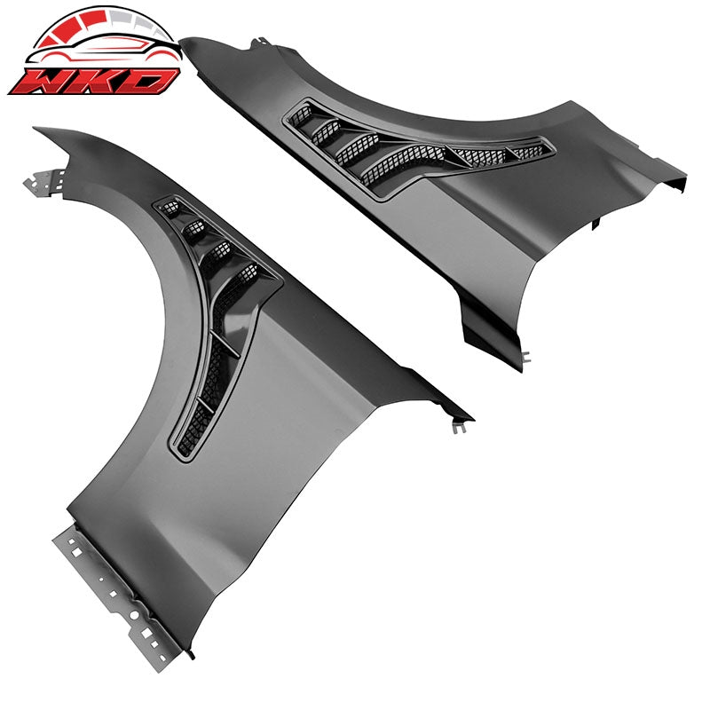 Fits 15-17 Ford Mustang V6/GT GT500KR Style Front Fenders Aluminum Side Panel