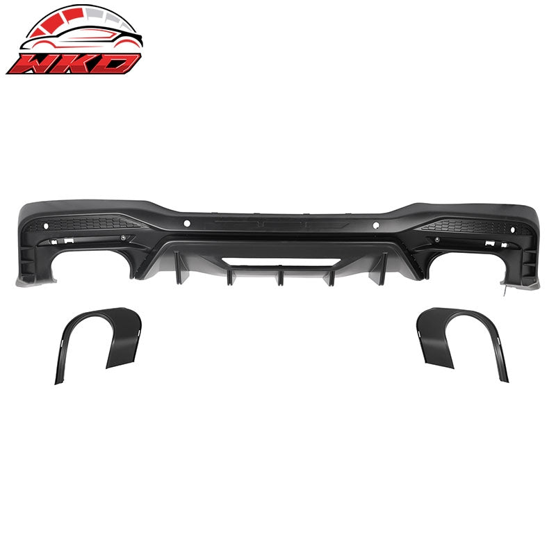 Wholesale 24-26 Ford Mustang V6/GT Rear Bumper Diffuser Rock Style Matte Black Lip