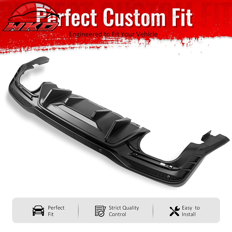 Wholesale 24-26 Ford Mustang V6/GT Rear Bumper Diffuser Competition Style Matte Black - Wikond Auto