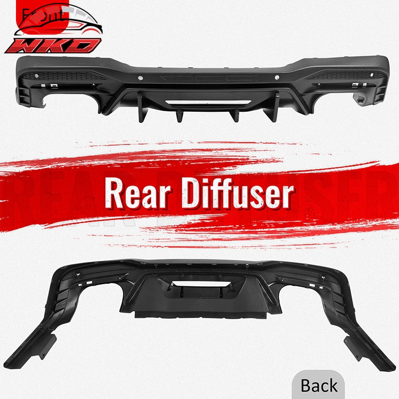 Wholesale 24-26 Ford Mustang V6/GT Rear Bumper Diffuser Competition Style Matte Black - Wikond Auto
